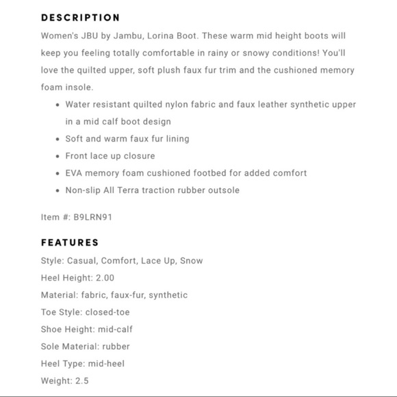 NIB JBU Jambu Lorina Waterproof Rain Snow Boots - Picture 3 of 12